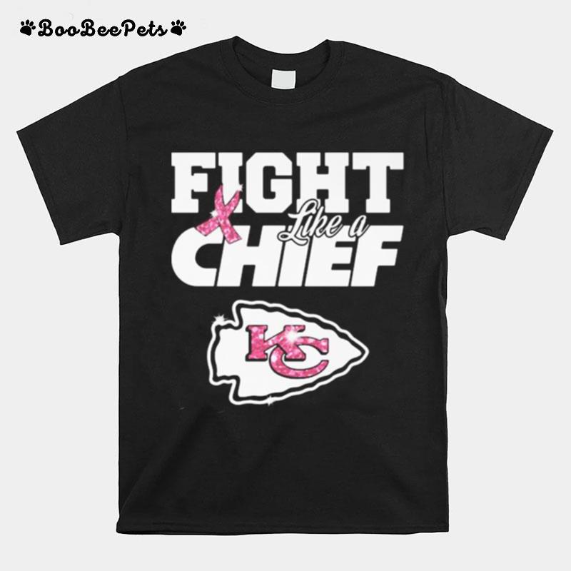 Fight Like A Kansas City Chiefs Breast Cancer Awareness T-Shirt