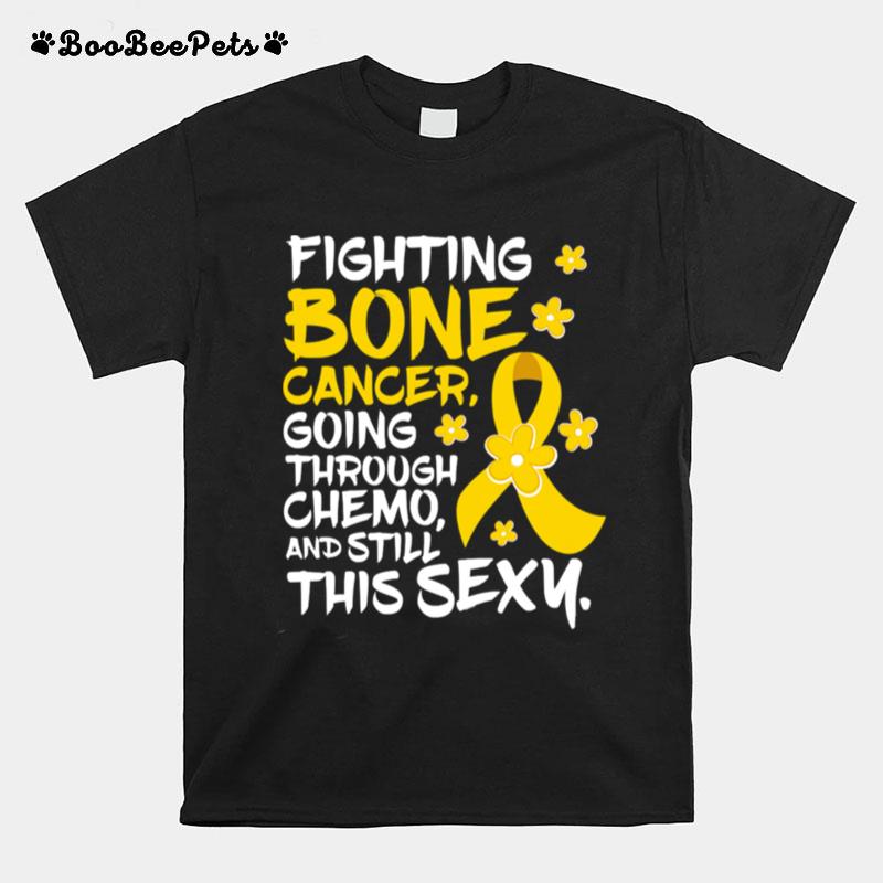 Fighting Bone Cancer Going Through Chemo And Still This Sexy Yellow Ribbon T-Shirt