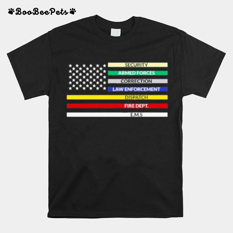 First Responder American Flag T-Shirt