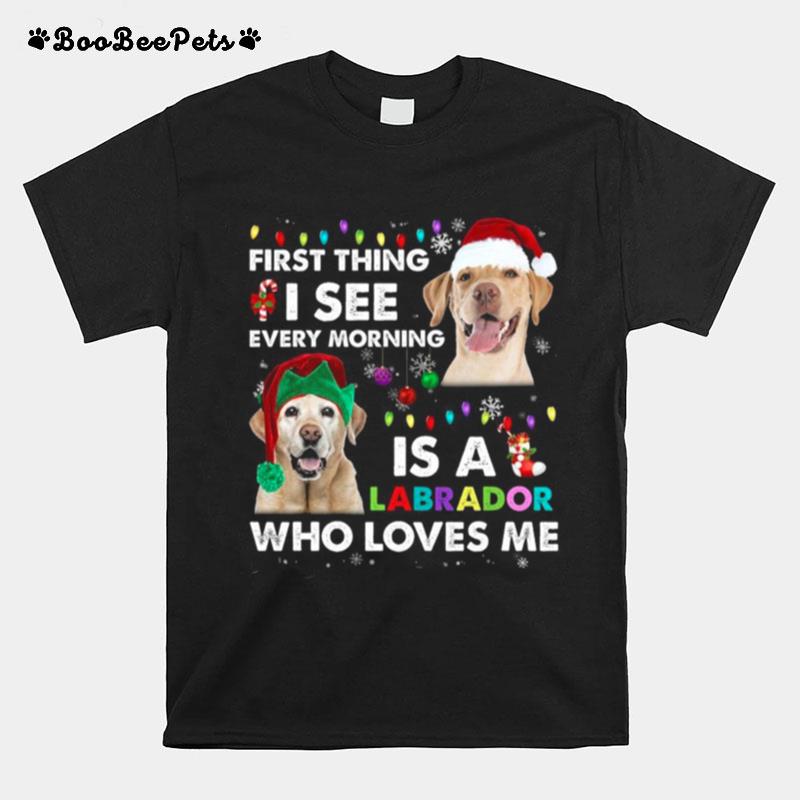 First Thing I See Every Morning Is A Labrador Who Loves Me T-Shirt
