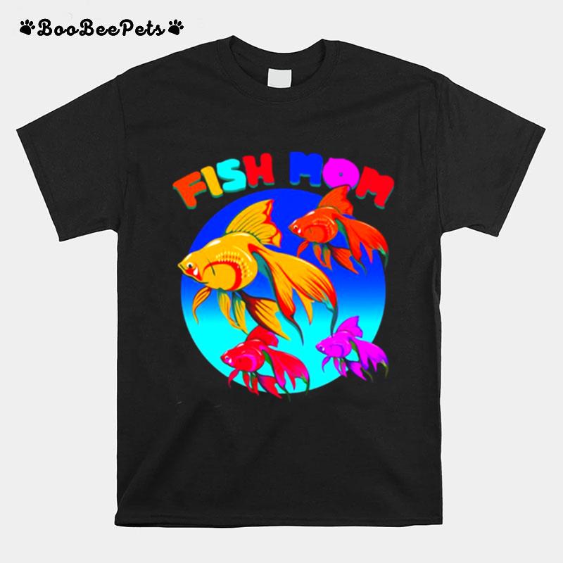 Fish Mom Japanese Ryukin Goldfish Aquarium T-Shirt
