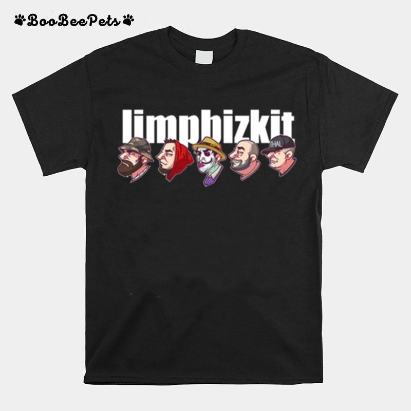 Five Faces Of Limp Bizkit Fanart T-Shirt