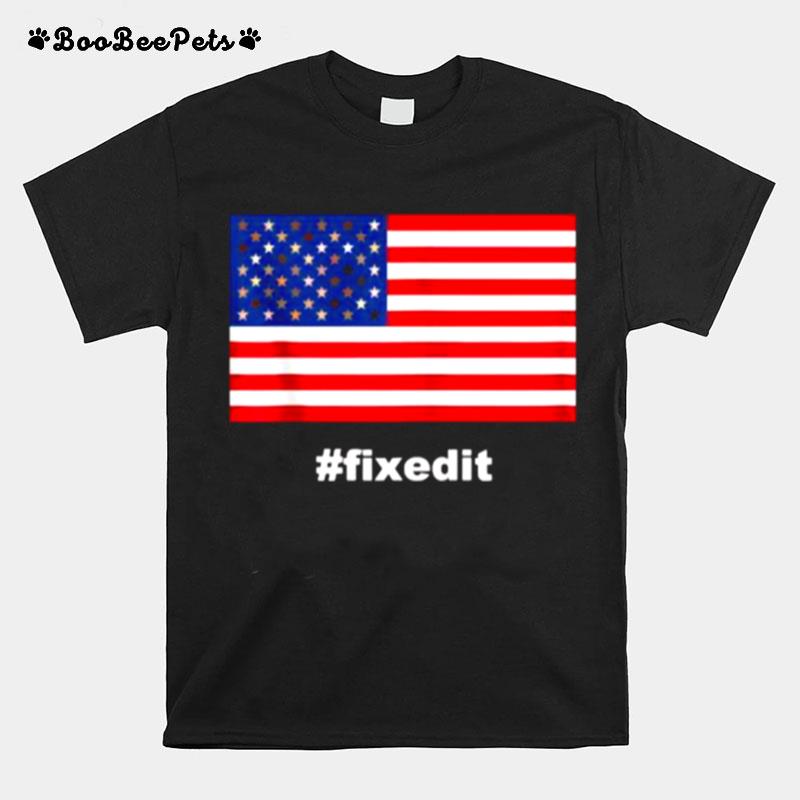 Fixedit Juneteenth Reparation American Diversity Flag Zip T-Shirt