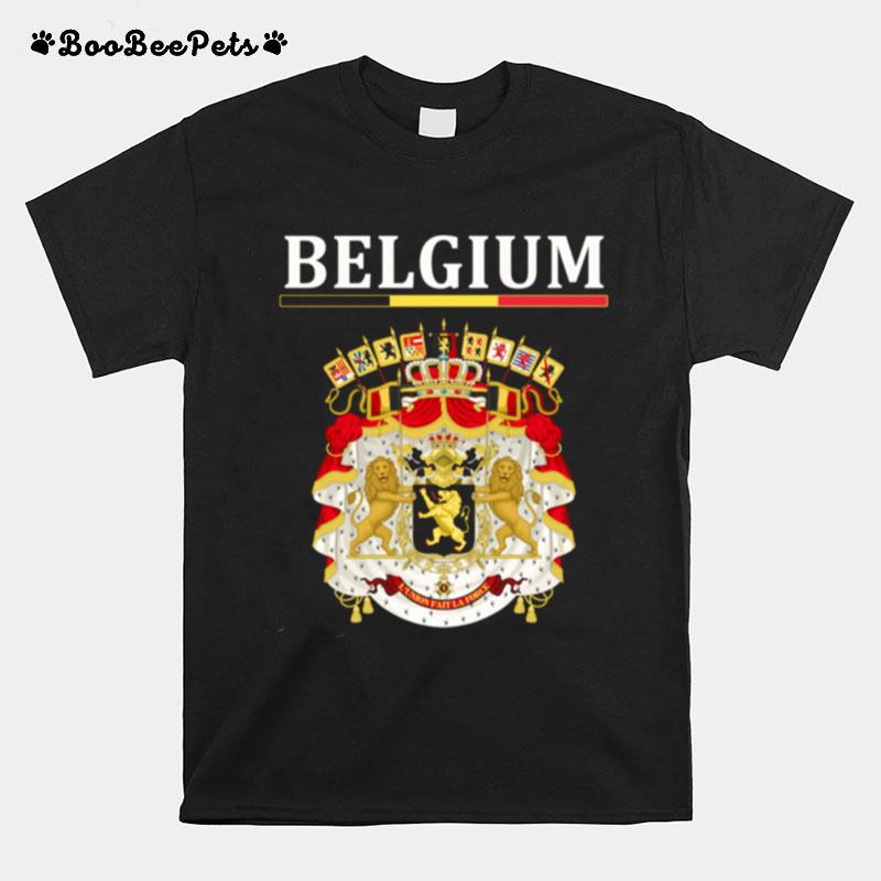 Flagge Belgien Wappen Belgien Belgische Flagge T-Shirt