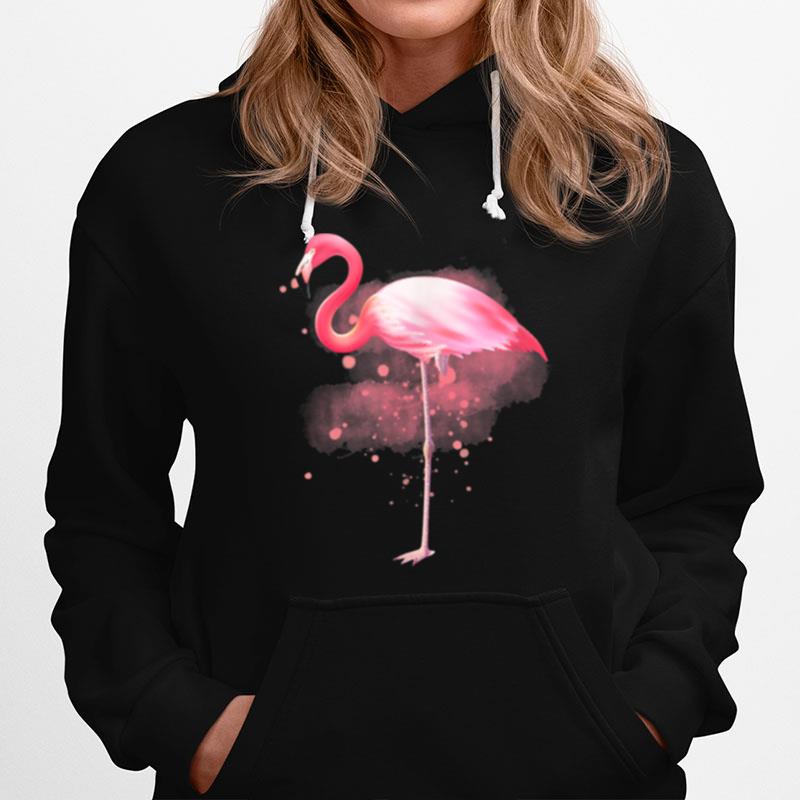 Flamingo Aquarell Niedliche Wildvogel Grafik Hoodie