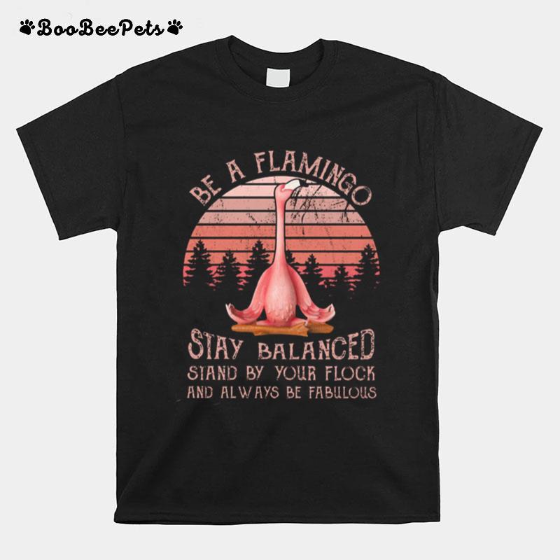 Flamingo Be A Flamingo Stay Balanced Stand By Your Flock And Always Be Fabulous T-Shirt