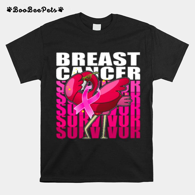 Flamingo Breast Cancer Survivor T-Shirt