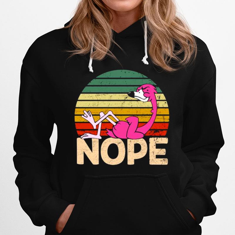 Flamingo Coffee Nope Still Dont Care Try Again Tomorrow Vintage Hoodie