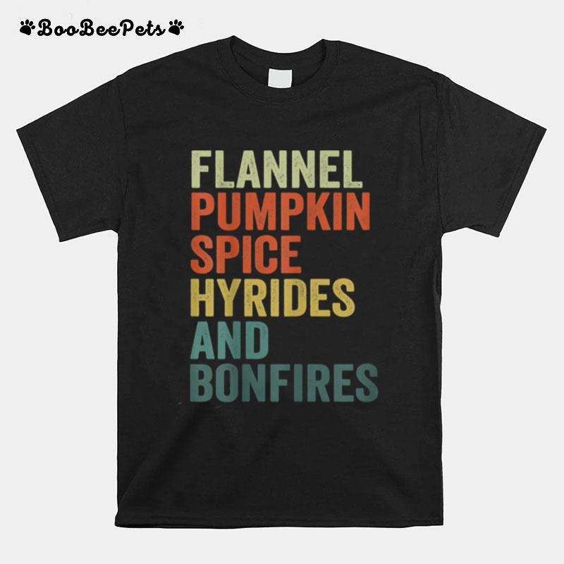 Flannel Pumpkin Spice Fall Saying Apparel Thanksgiving T-Shirt