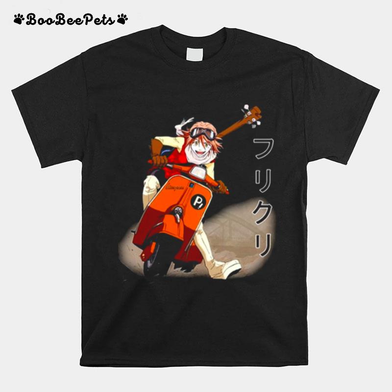 Flcl Haruko On Vespa T-Shirt