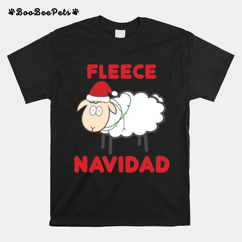 Fleece Navidad Christmas Funny Sheep Holiday T-Shirt