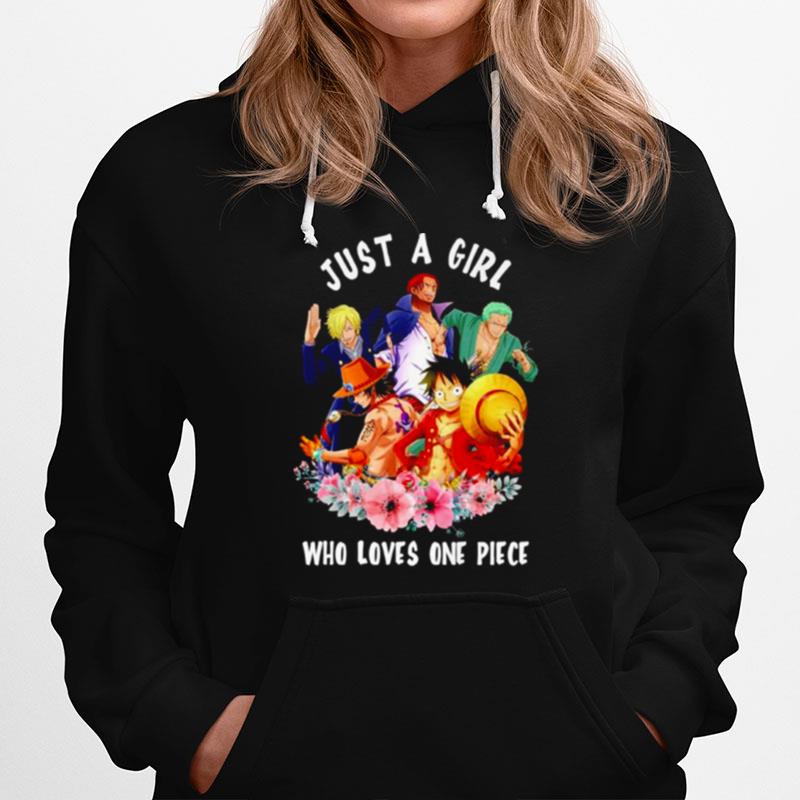 Floral Just A Girl Who Loves One Piece Hoodie