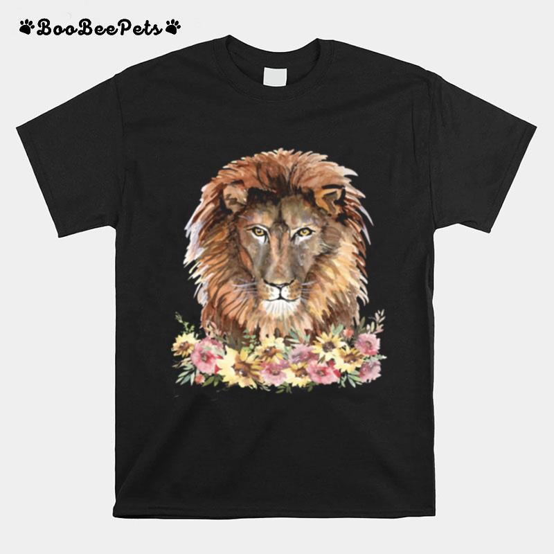 Floral Male Lion Safari T-Shirt
