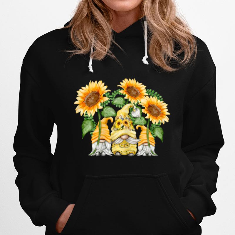 Floral Sunflower Gnome For Hippies Spring Gardener Gnomie Hoodie