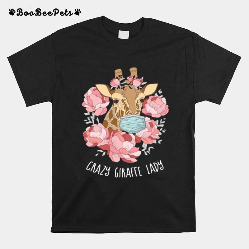 Flower Masks Crazy Giraffe Lady T-Shirt