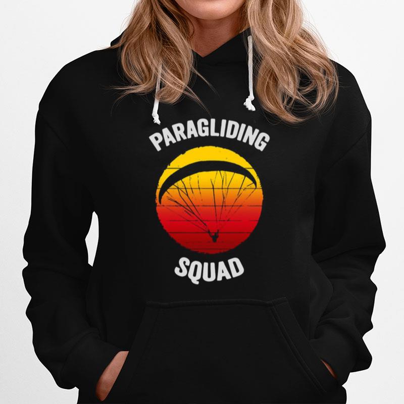 Flying Parachute Paragliding Squad Vintage Hoodie
