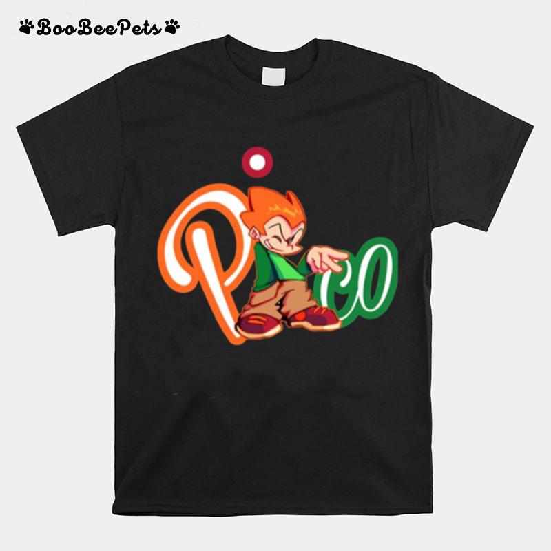 Fnf Pico Friday Night Funkin Orange Logo T-Shirt