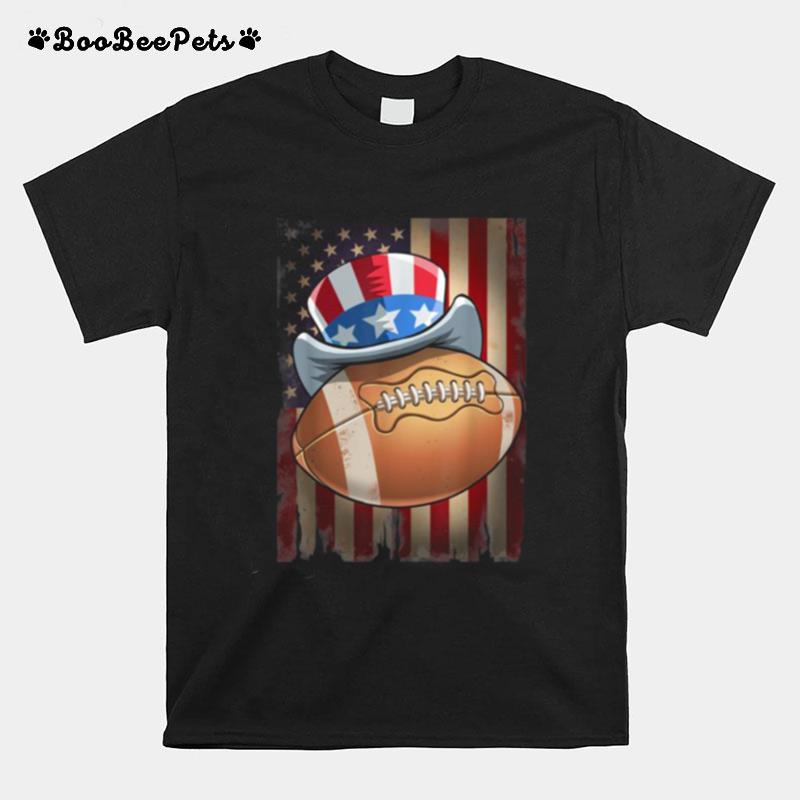 Football 4Th Of July T-Shirt