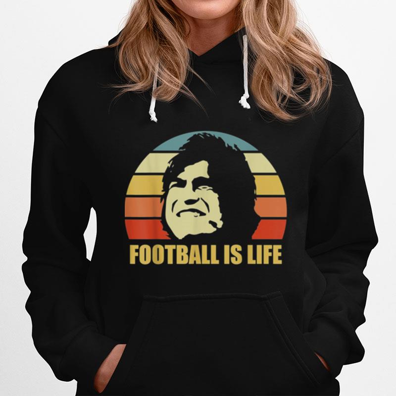 Football Is Life Football And Soccer Vintage Retro Hoodie