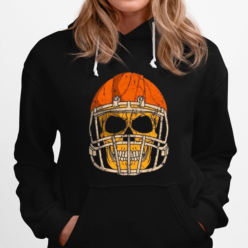 Football Player Skull Trick Or Treat Halloween Hoodie