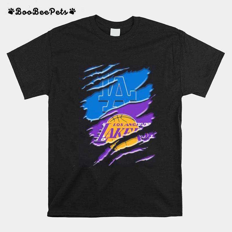Football Team Los Angeles And Lakers T-Shirt