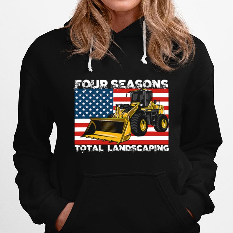 Four Season Total Landscaping American Flag Hoodie