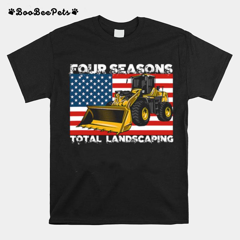 Four Season Total Landscaping American Flag T-Shirt