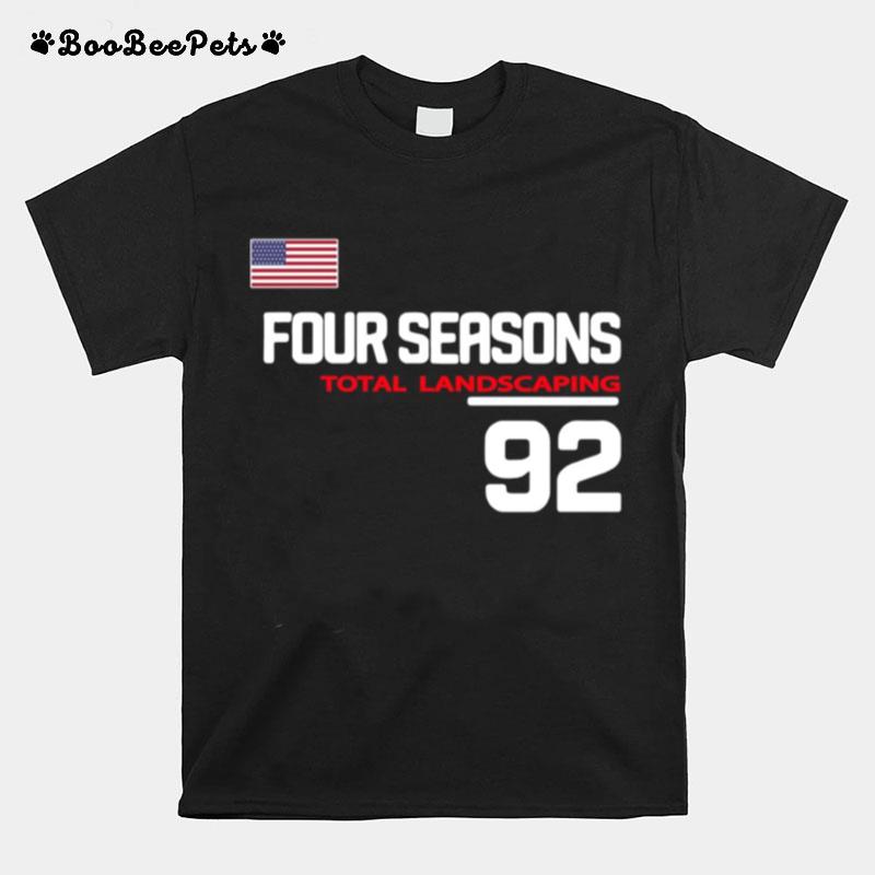 Four Seasons Total Landscaping 92 American Flag T-Shirt