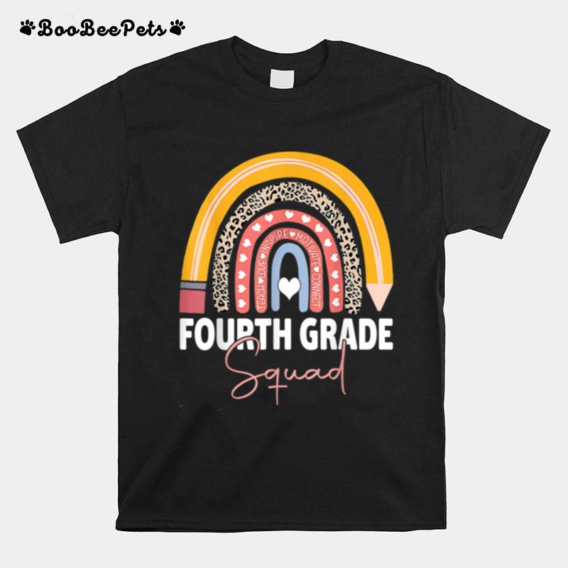 Fourth Grade Rainbow Girls Boys Teacher Team 4Th Grade Squad T B0B4Z4Znnc T-Shirt