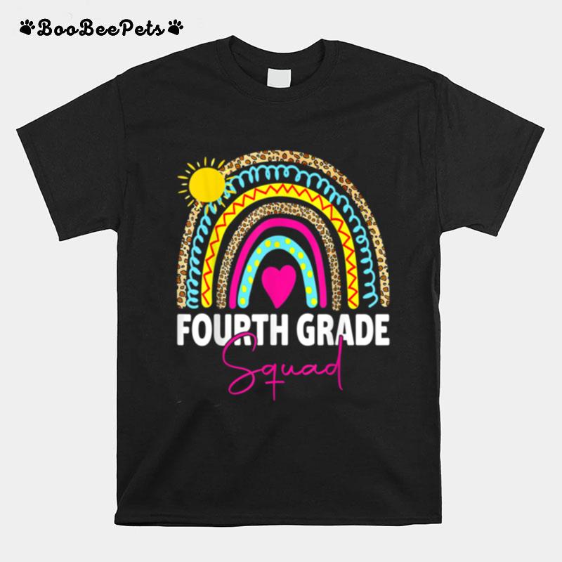 Fourth Grade Rainbow Girls Boys Teacher Team 4Th Grade Squad T B0B4Zhdvyj T-Shirt