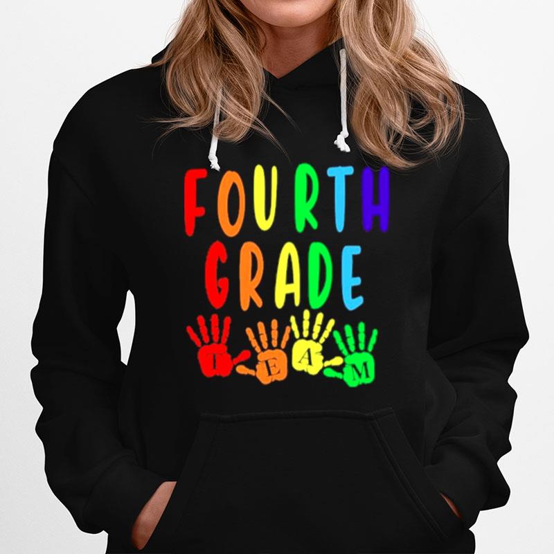 Fourth Grade Team Hand Sign Language Hoodie