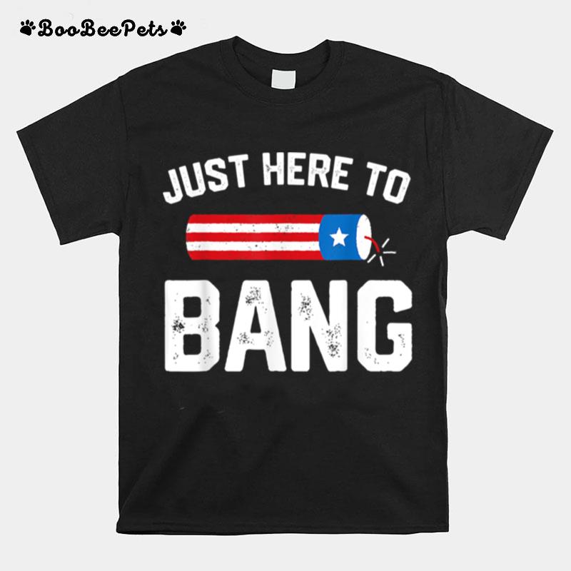 Fourth Of July 4Th July Fireworks Just Here To Bang T B0B45Pc8T8 T-Shirt