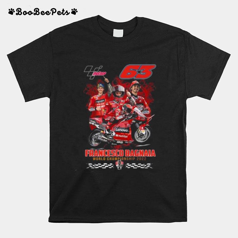 Francesco Bagnaia Motogp World Championship 2022 Signature T-Shirt