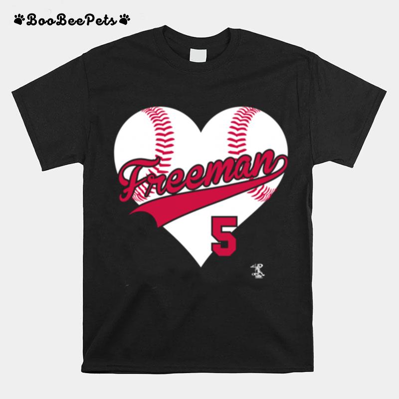 Freddie Freeman Baseball Heart Gameday T-Shirt