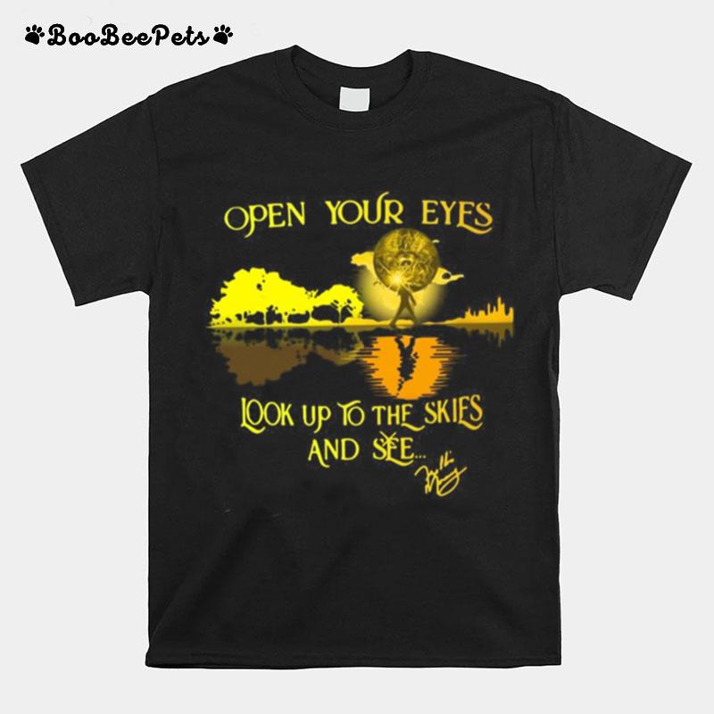 Freddie Mercurys Open Your Eyes Look Up To The Skies And See Guitar Lake T-Shirt