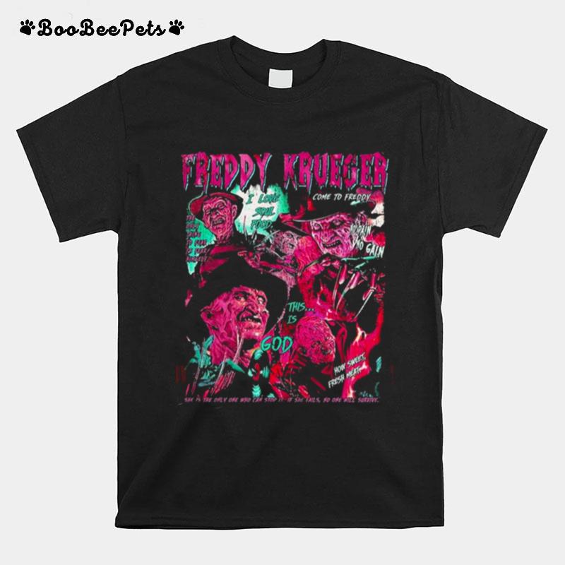 Freddy Krueger Horror Movie Fan Style 2022 Retro T-Shirt