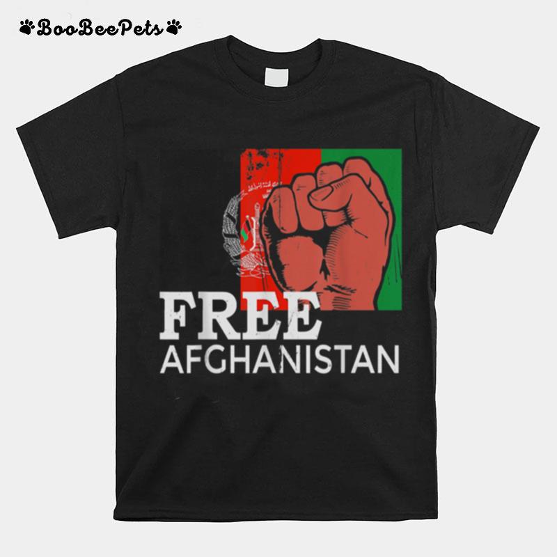 Free Afghanistan Afghan Flag United State Veteran Support T-Shirt