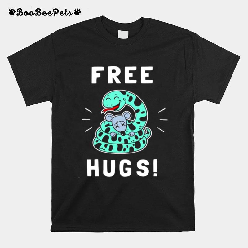 Free Hugs Funny Python Snake Anaconda Joke T-Shirt