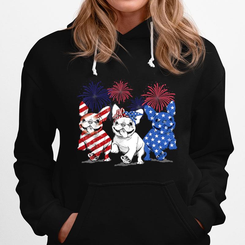 French Bulldog American Flag Frenchie 4Th Of July Firework T B09Zng2C43 Hoodie