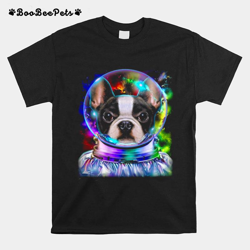 French Bulldog As Astronaut Exploring Space And Galaxy T-Shirt