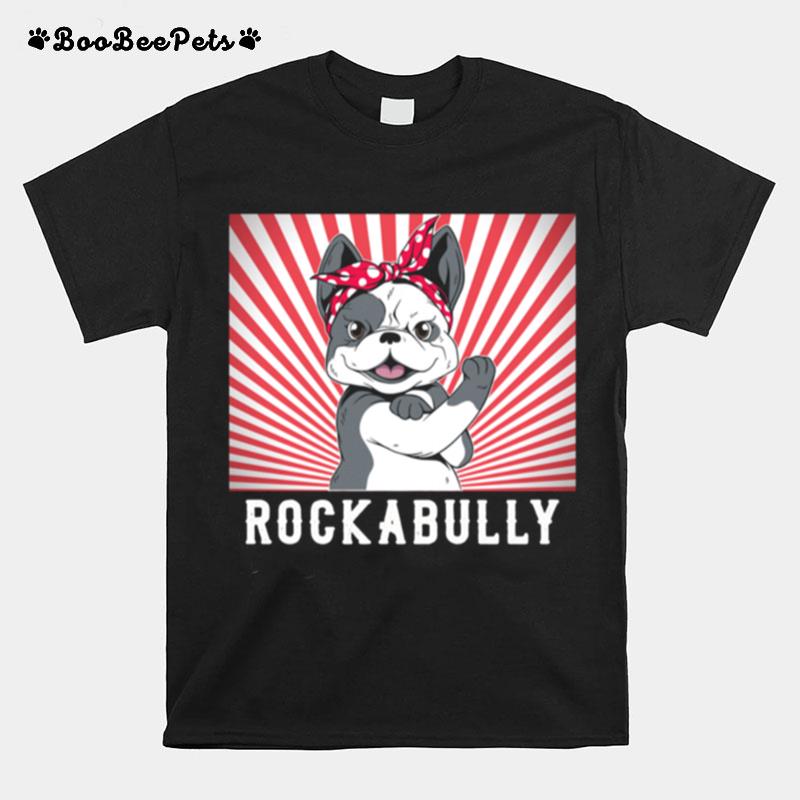 French Bulldog Dog Holder Rockerbilly T-Shirt