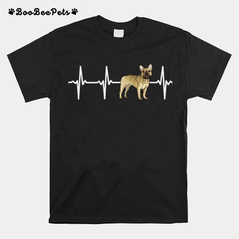 French Bulldog Heartbeat Love My Dog T-Shirt