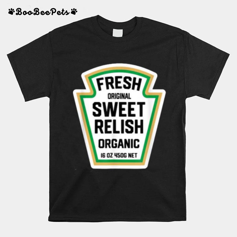 Fresh Original Sweet Relish Organic Halloween Pickle Bottle Label T-Shirt