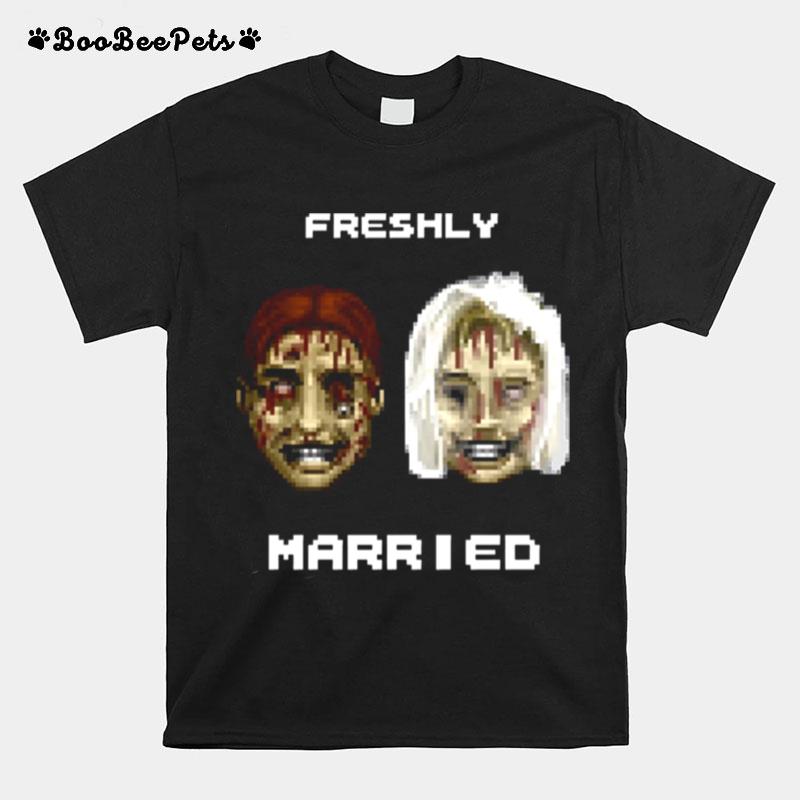 Freshly Married Horror Pixel T-Shirt