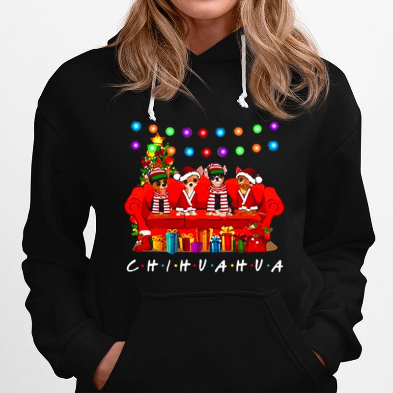 Friends Chihuahua Animated Art Merry Christmas Hoodie