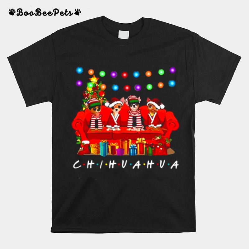 Friends Chihuahua Animated Art Merry Christmas T-Shirt