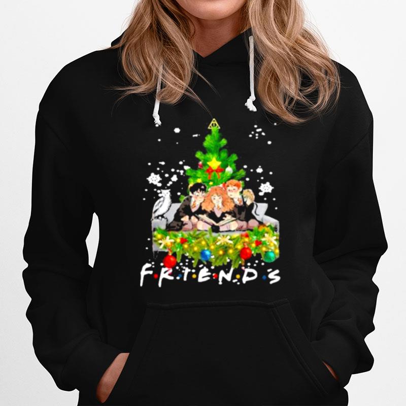 Friends Harry Potter Hermione And Ron Weasley Christmas Tree Hoodie