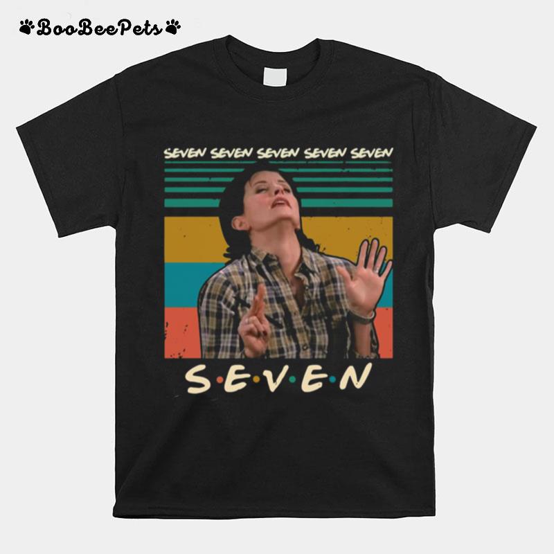 Friends Monica Seven Seven Seven Vintage Retro T-Shirt