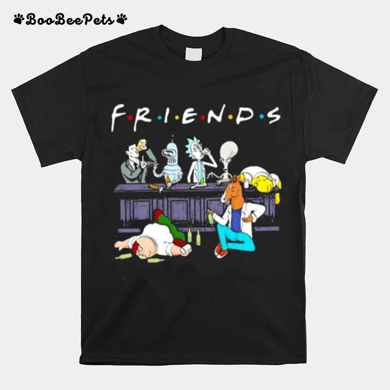 Friends Rick Horse Drink Wine Reservoir Drinkers T-Shirt