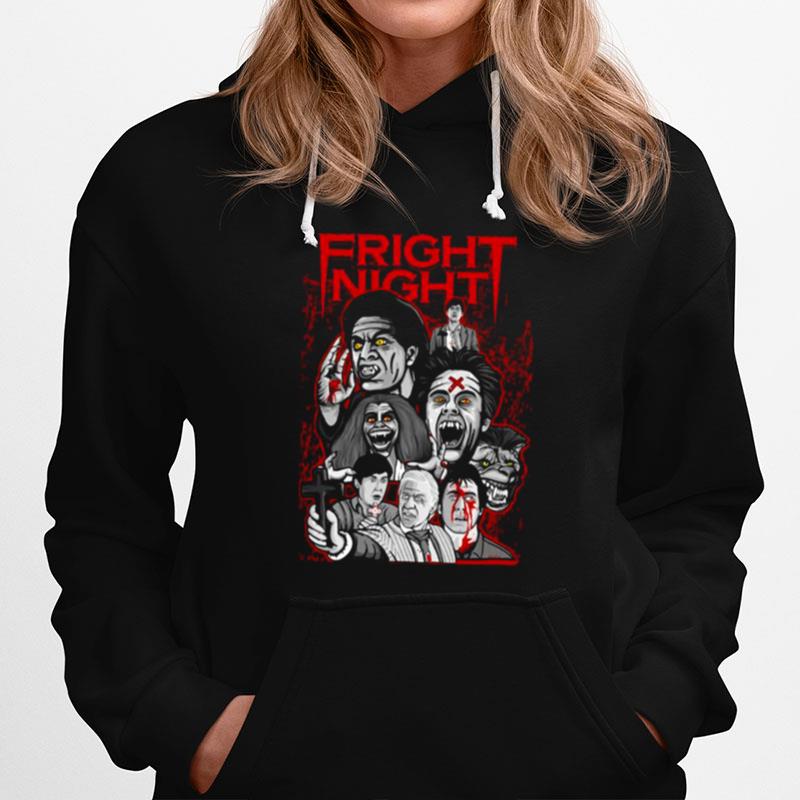 Fright Night Character Collage Halloween Hoodie